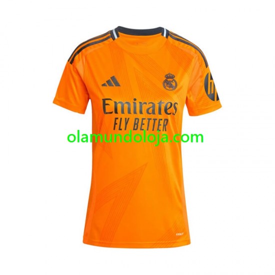 Camisola Real Madrid Mulher Equipamento Segundo 2024-2025 Manga Curta